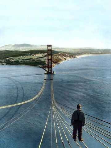 Fake, photoshopped picture of the Golden Gate Bridge