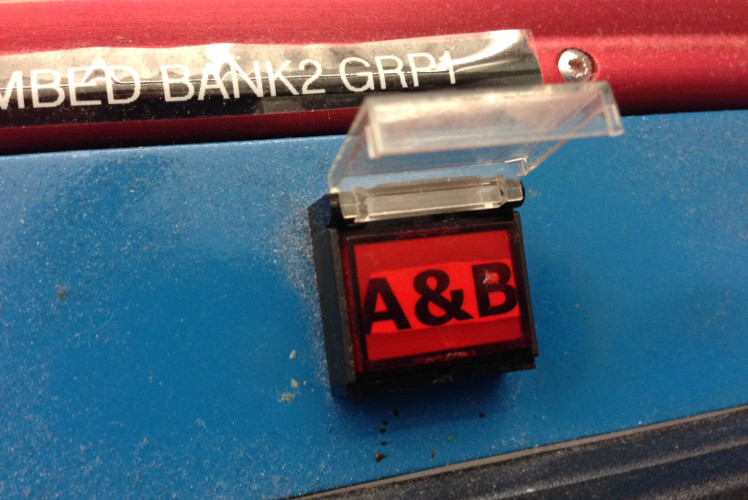Button labelled A&B