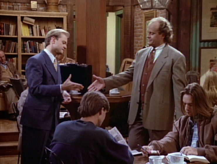 Niles and Frasier shake hands