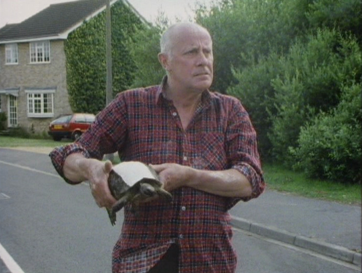 Victor holding a tortoise