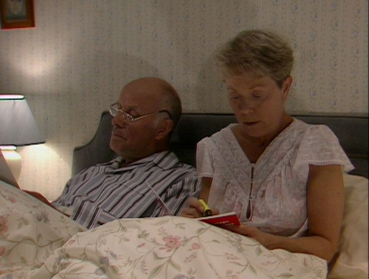 Victor and Margaret in bed