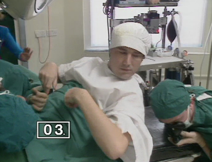 Patient about to operate on himself