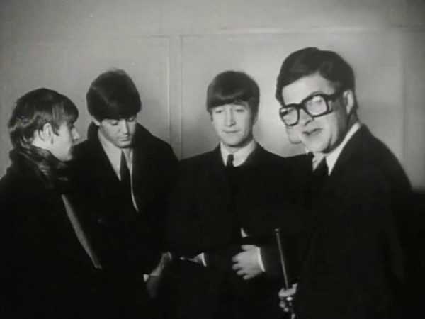 Dave Nice interviewing The Beatles very badly indeed