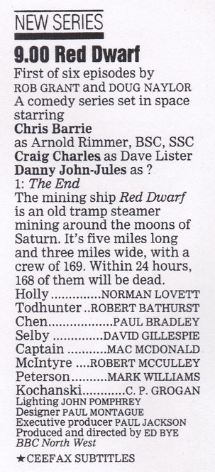 The End Radio Times capsule