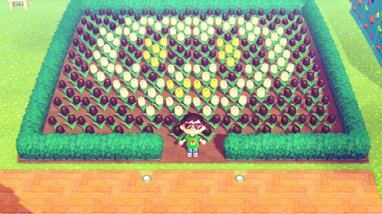Repton flowerbed in Animal Crossing