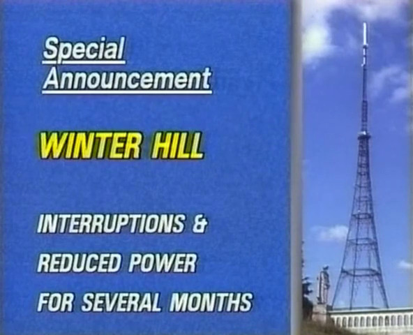 Winter Hill transmitter information