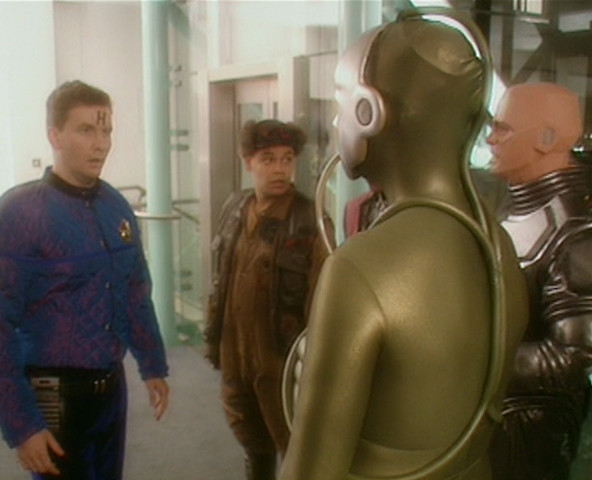 Shot of lifts in Red Dwarf