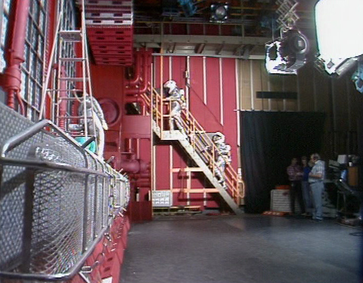 ...and the sequence being recorded, showing the studio stairs being used