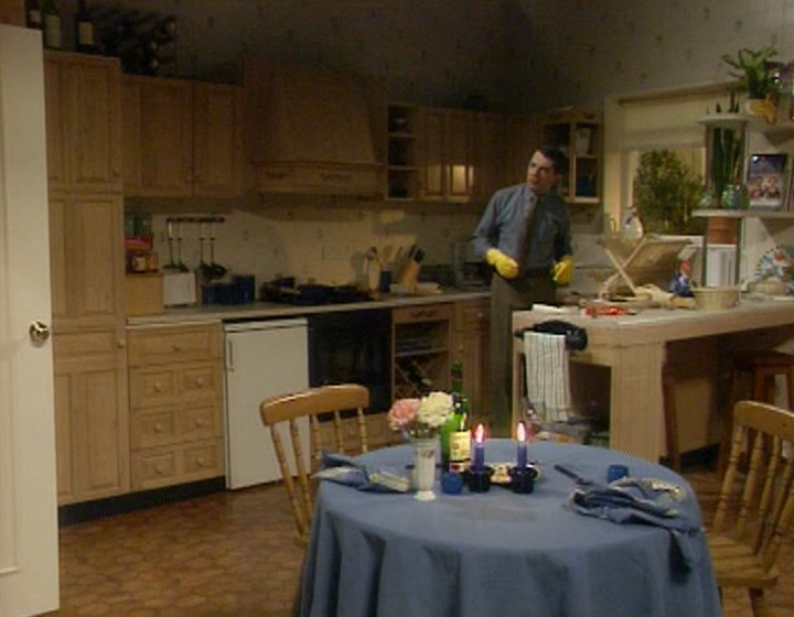Fowler alone in his kitchen