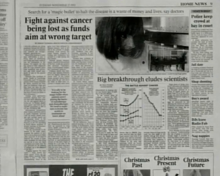 End of an Era screengrab: Fight against cancer being lost as funds aim at wrong target