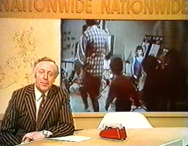 Michael Barratt presenting Nationwide in 1973