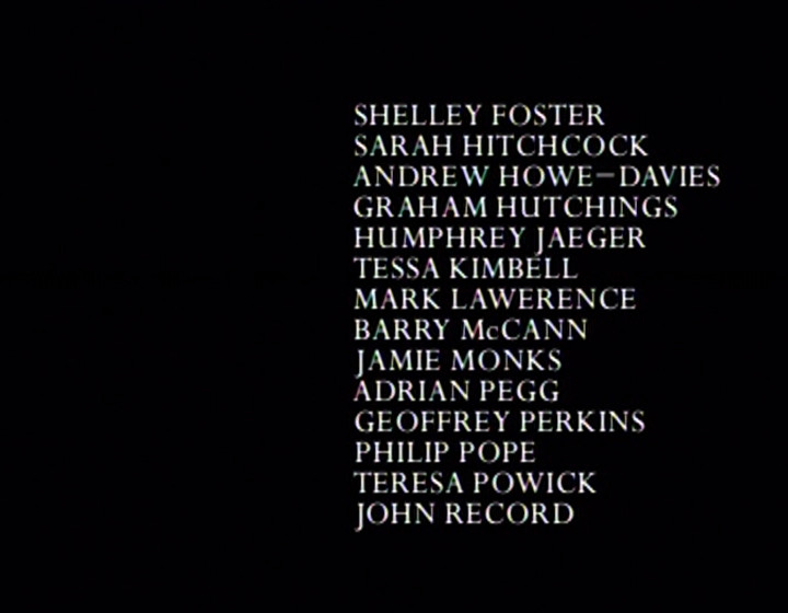 Thanks to credit screen, with Geoffrey Perkins added, and Mark Lawrence incorrectly spelt as Mark Lawerence