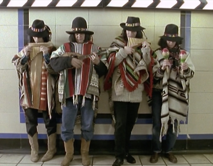 The Patagonians playing in a tube station