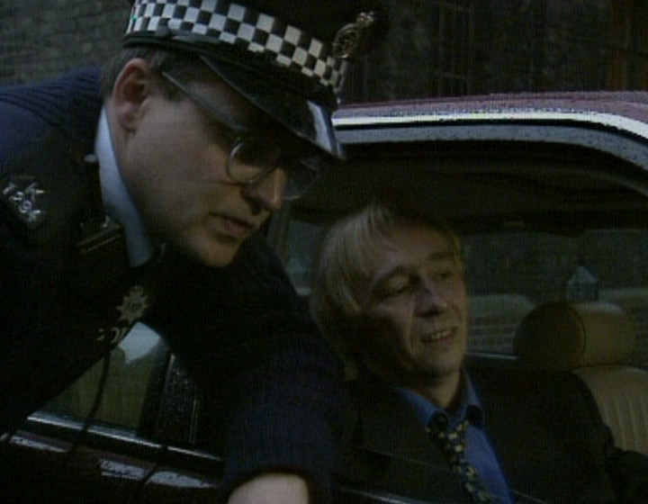 Charlie Higson as a policeman, pulling over Paul Whitehouse as yer shagger