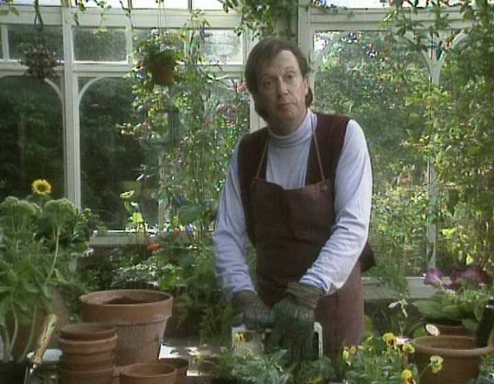 Mark Williams as Patrick Nice, in his conservatory