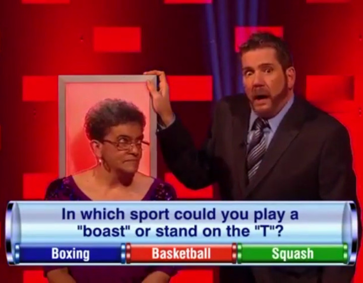 Dale Winton looking shocked at a wrong answer