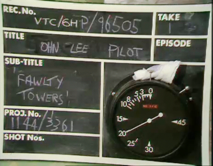 The VT clock for the pilot of Fawlty Towers